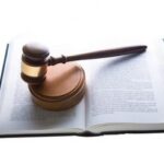 Gavel and open law book 